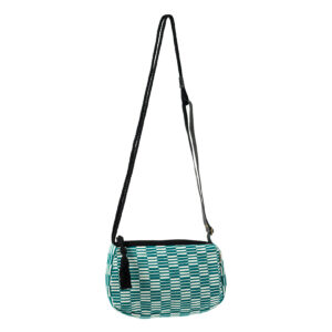 SAC ALIMA - Carré Rayé Vert