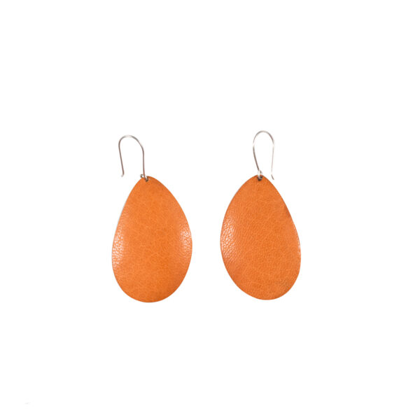 boucles d oreilles ovales orange