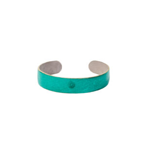 BRACELET JONC - Cuir gainé - Turquoise