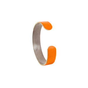 BRACELET JONC - Cuir gainé - Orange