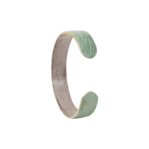 BRACELET JONC - Cuir gainé - Olive